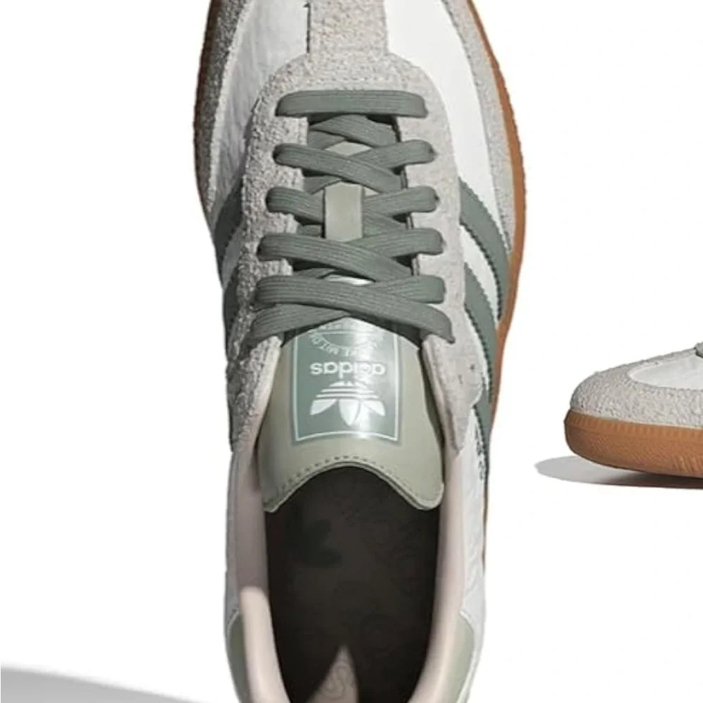 Adidas Samba Sneakers in Silver Green & Putty Mauve - Picture 11 of 11